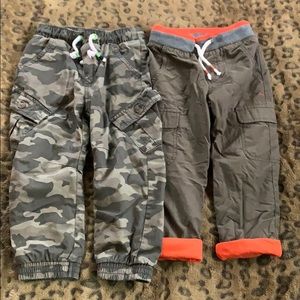 Bundle of 2 boys lined cat & jack pants